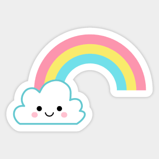 Cute Pastel Kawaii Rainbow Sticker